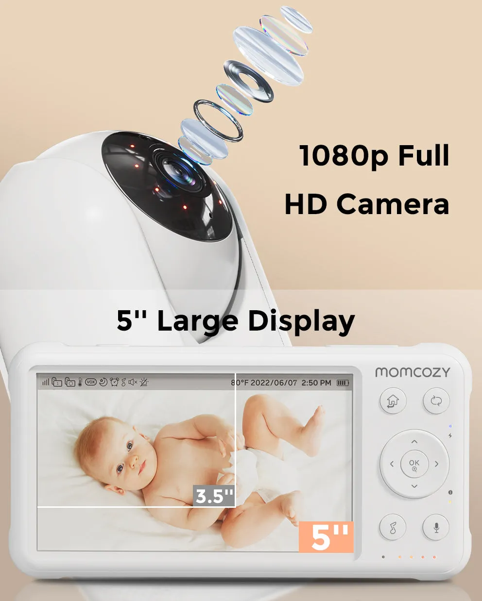 1080P High - Performance Video Baby Monitor BM01