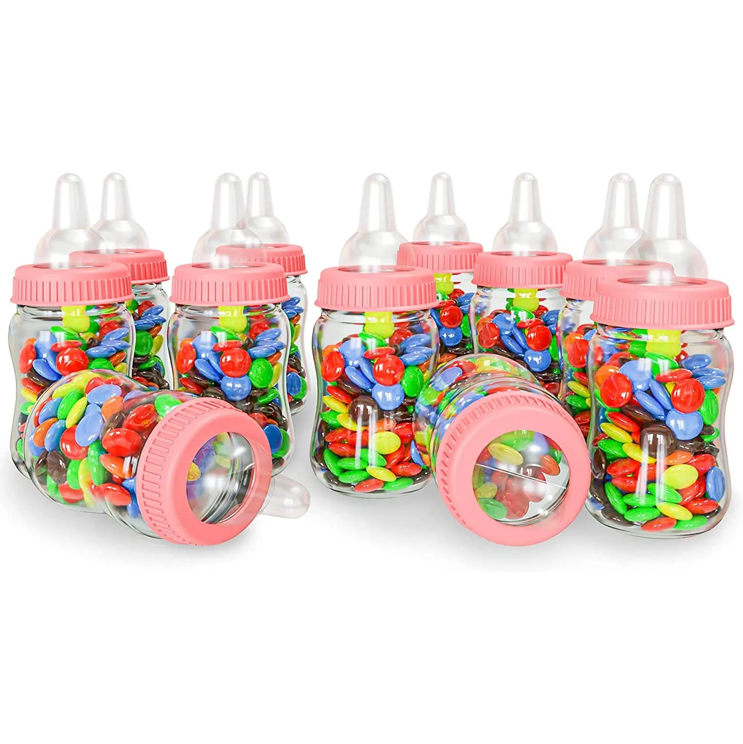 12pcs Fillable Candy Bottle for Baby Shower | Feeder Style Mini Bottle | Candy Gift Box