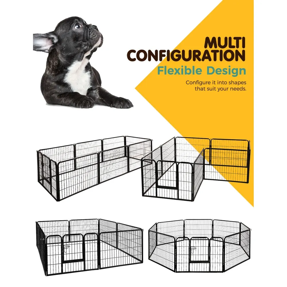 24" Steel Dog Playpen, Rust-Resistant, Foldable - i.Pet