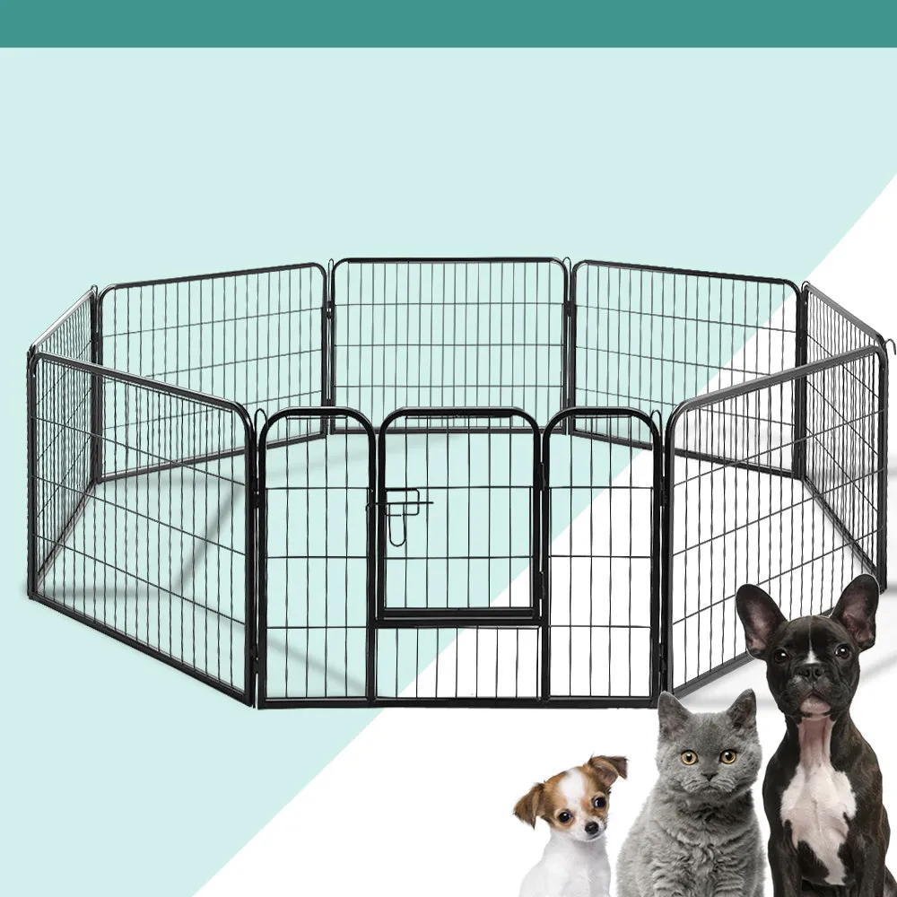 24" Steel Dog Playpen, Rust-Resistant, Foldable - i.Pet