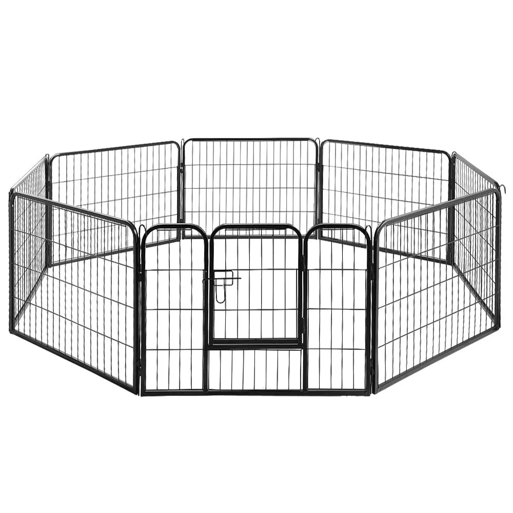 24" Steel Dog Playpen, Rust-Resistant, Foldable - i.Pet