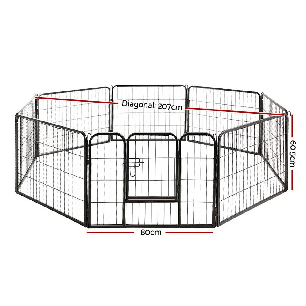 24" Steel Dog Playpen, Rust-Resistant, Foldable - i.Pet