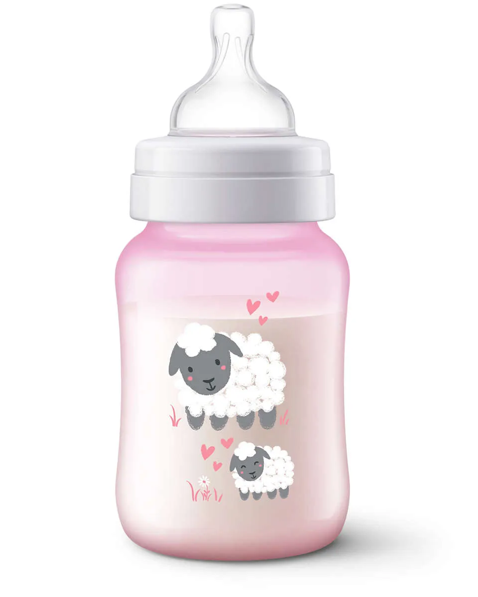 260ml PP Anti-Colic Bottle ( single- pack ) -Pink Sheep