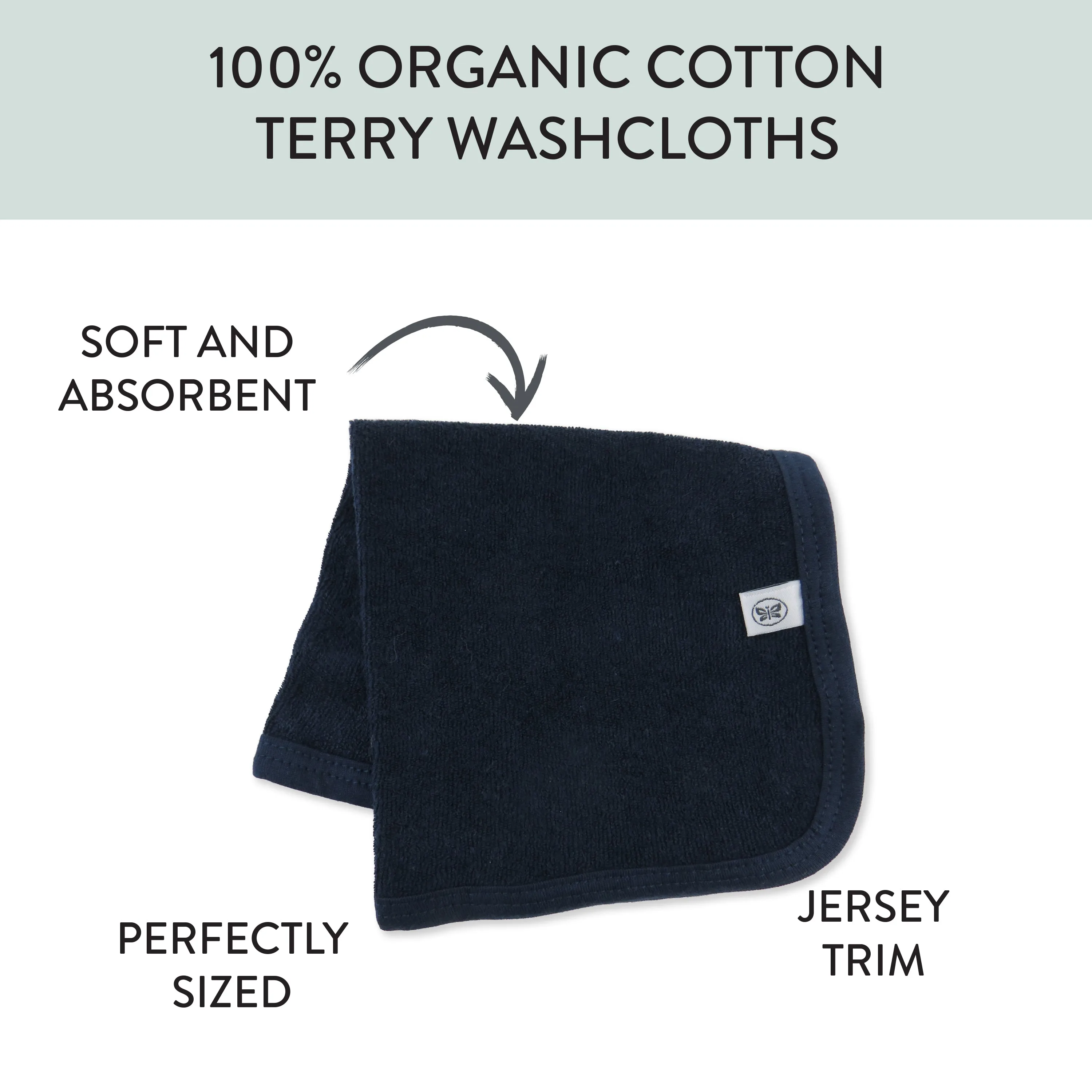 5-Pack Organic Cotton Washcloths