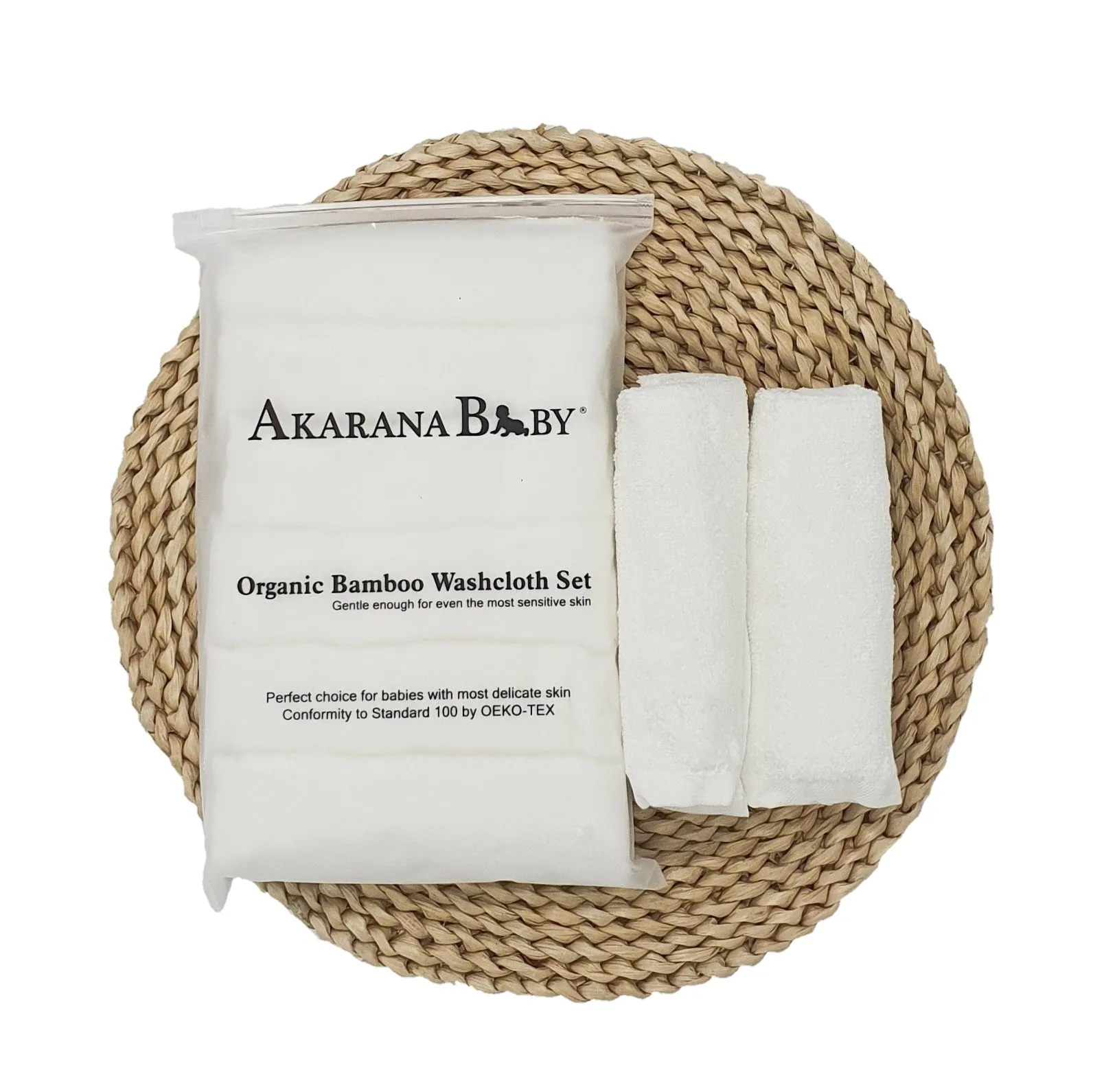 Akarana Organic Bamboo Washcloth Set (6pcs)