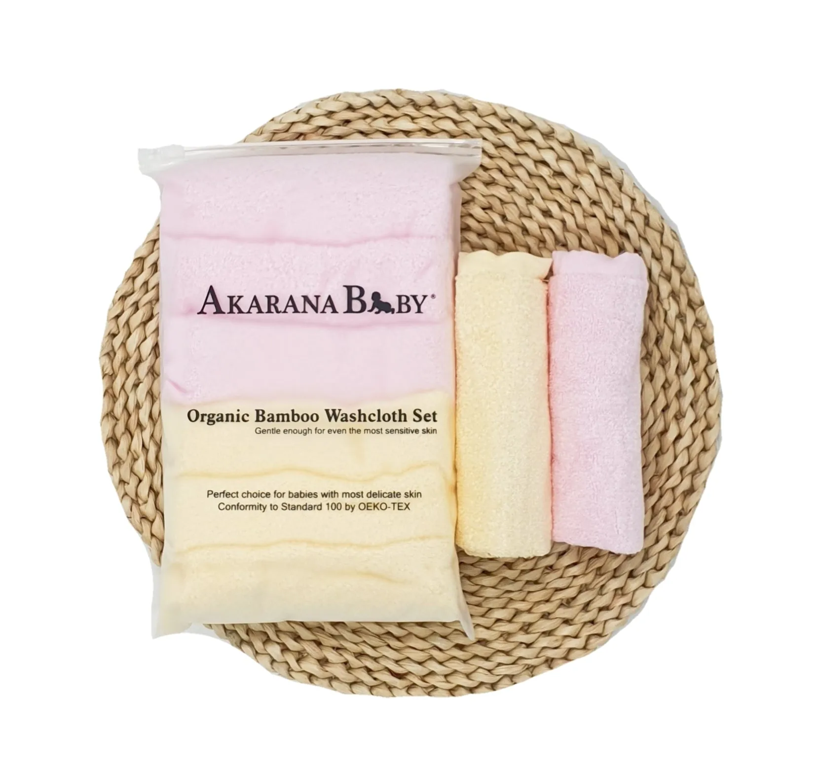 Akarana Organic Bamboo Washcloth Set (6pcs)