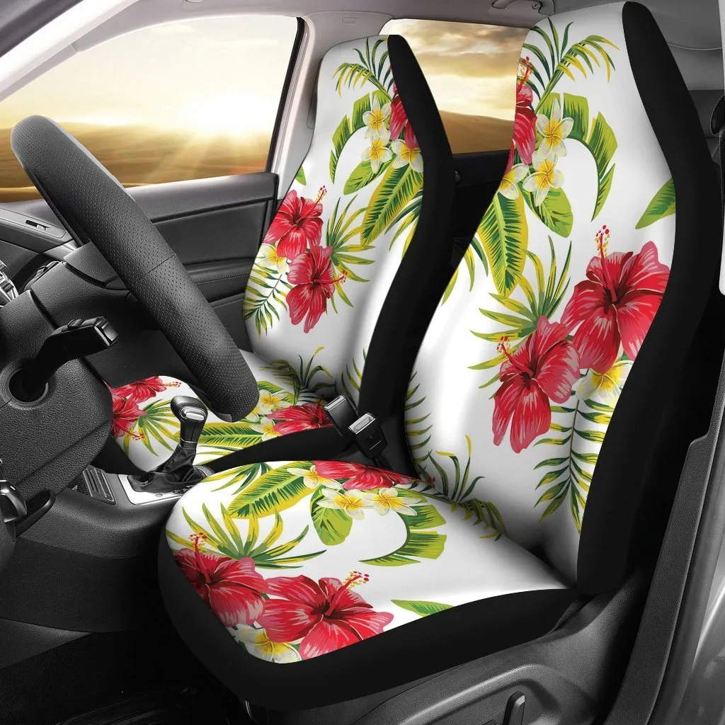 Aloha Hibiscus Tropical Pattern Print Universal Fit Car Seat Covers