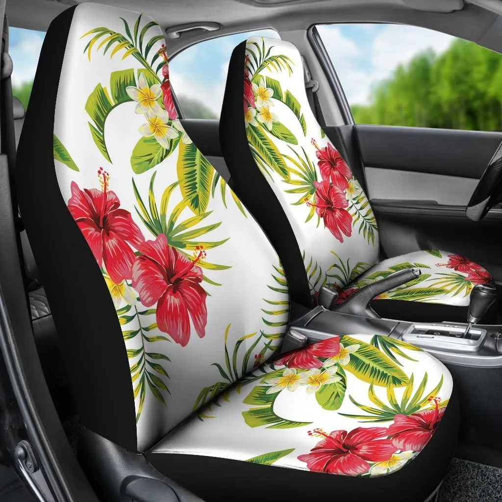 Aloha Hibiscus Tropical Pattern Print Universal Fit Car Seat Covers