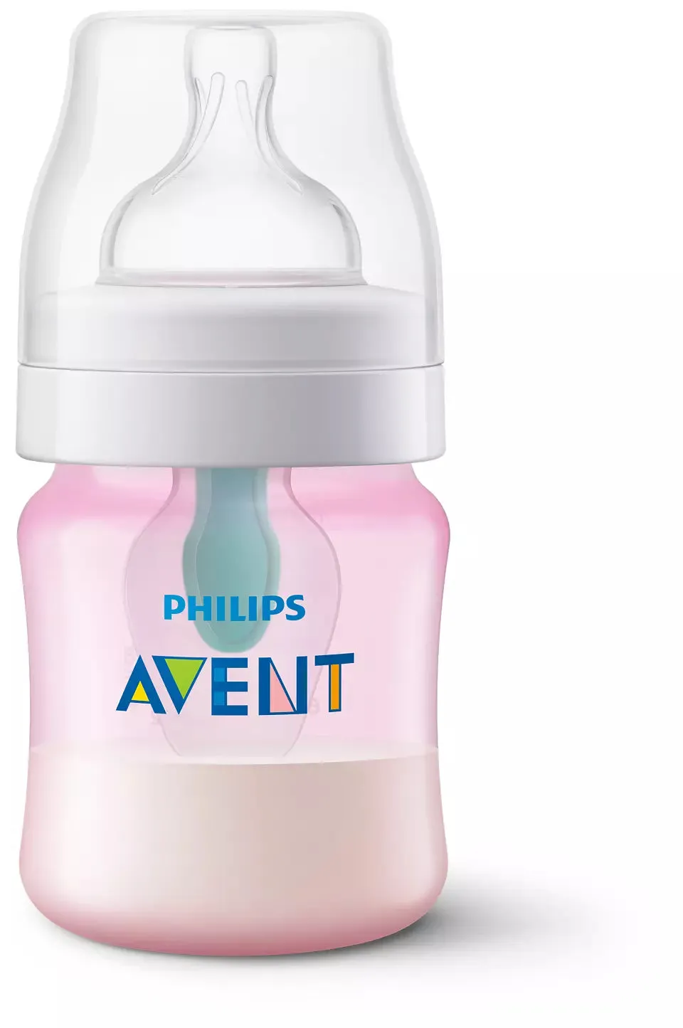 Avent Anti-Colic Baby Bottle With AirFree Vent Newborn Gift Set With Snuggle - Pink