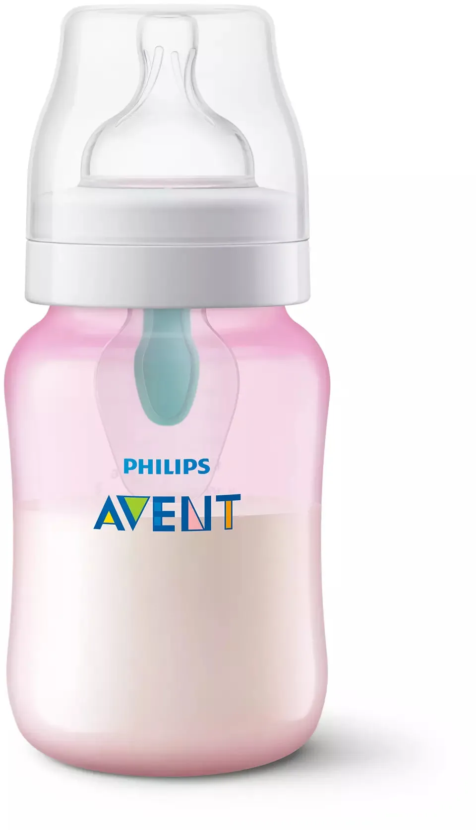 Avent Anti-Colic Baby Bottle With AirFree Vent Newborn Gift Set With Snuggle - Pink