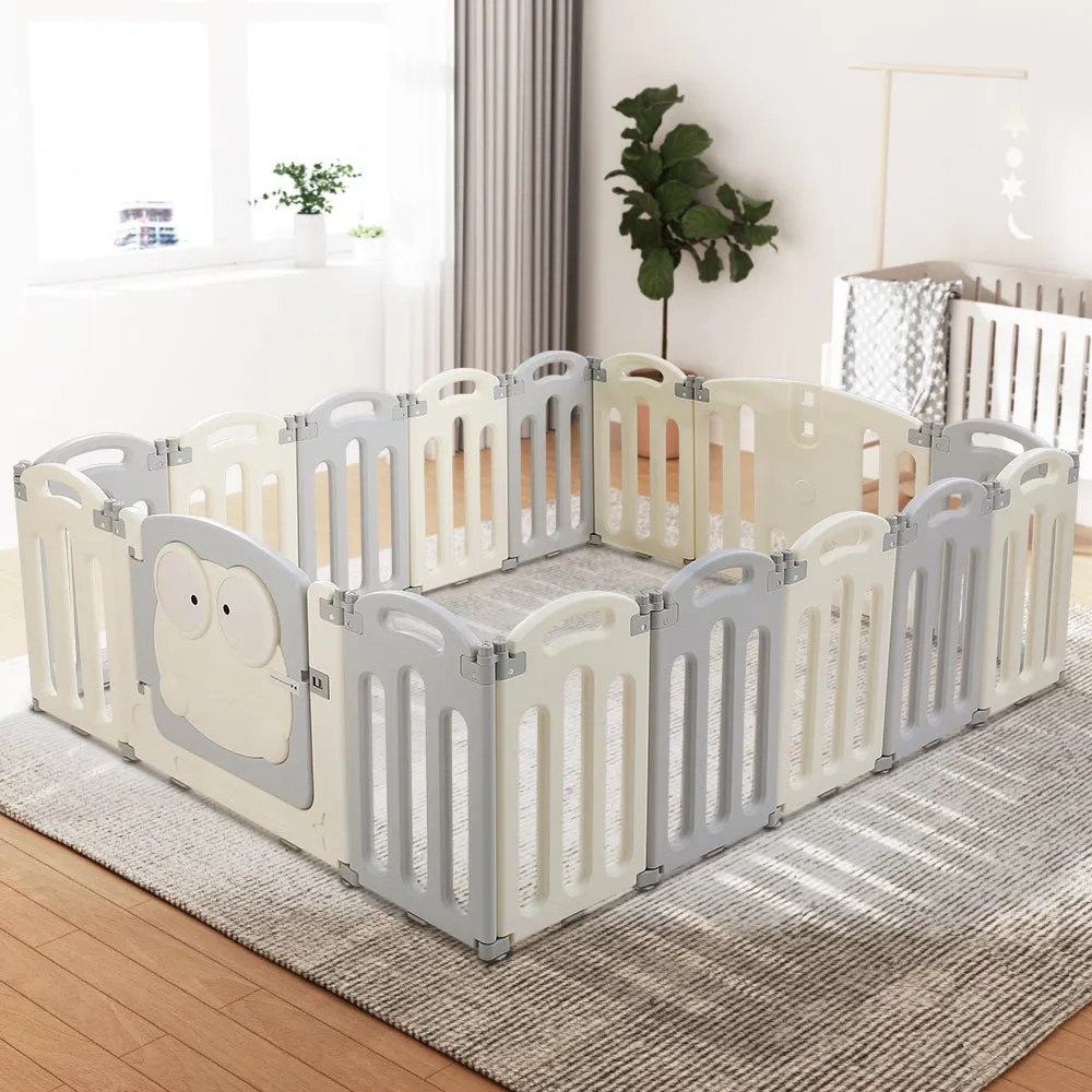 Baby Playpen 16 Panels Foldable