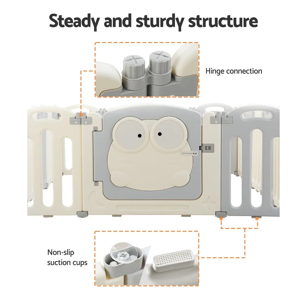 Baby Playpen 16 Panels Foldable