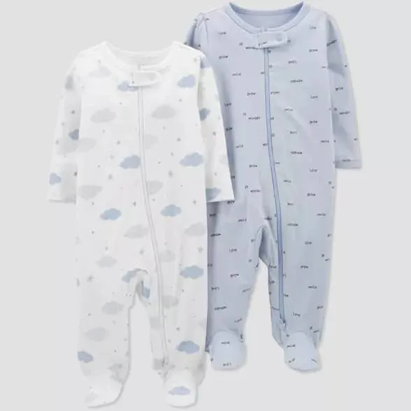 Baby Sleep Suit / Sleepwear / Overall (Carters Zipper) 2 pcs