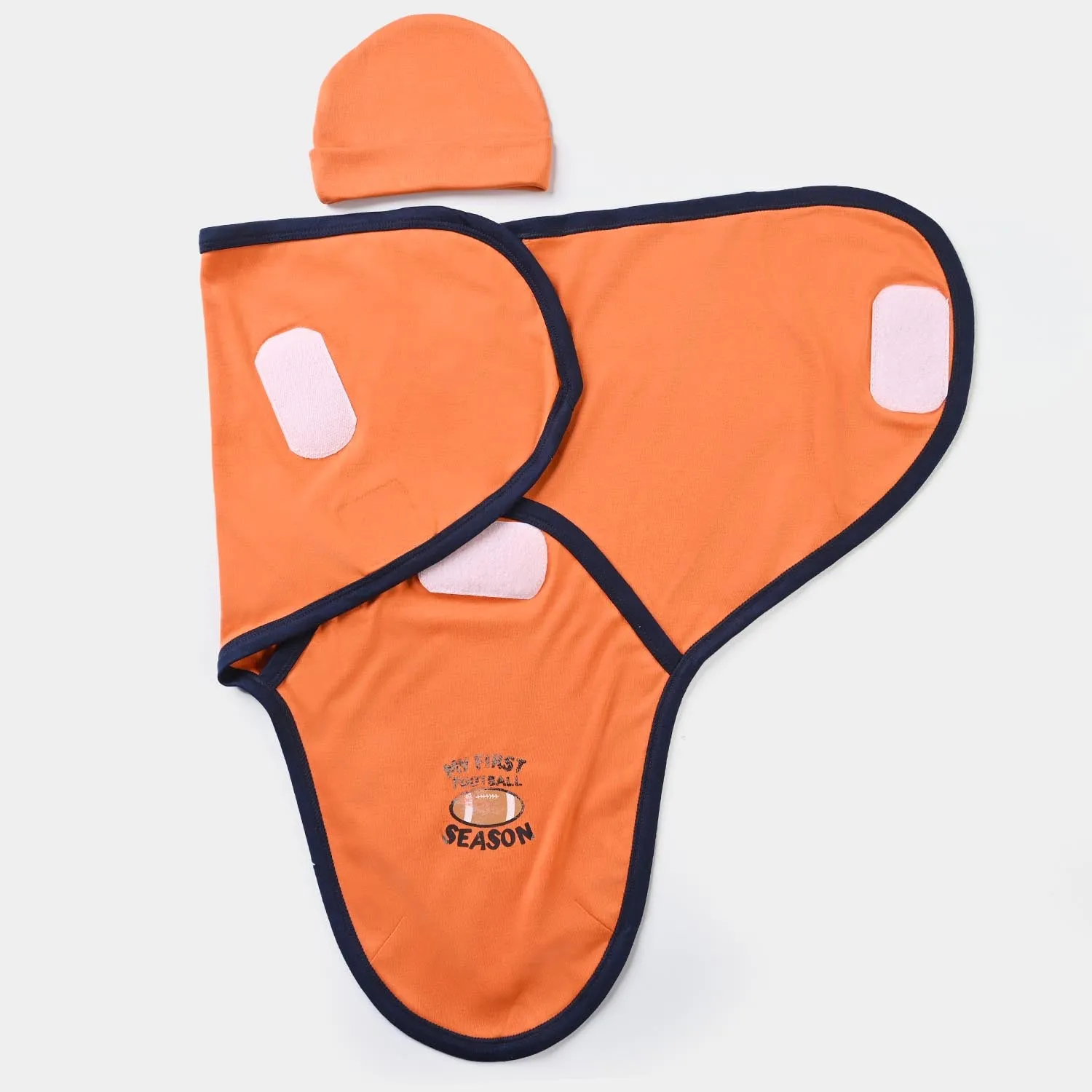 Baby Swaddle With Cap | ORANGE