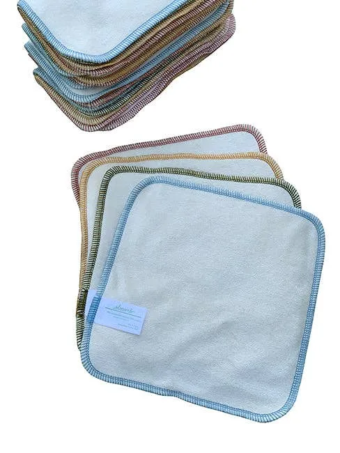 Bamboo Terry|Velour Wipes: 4 pk ETHER, NETTLE, YARROW, LOAM / 8x8