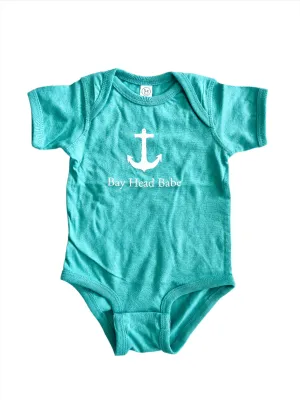 Bay Head Seafoam Green Baby Onesie