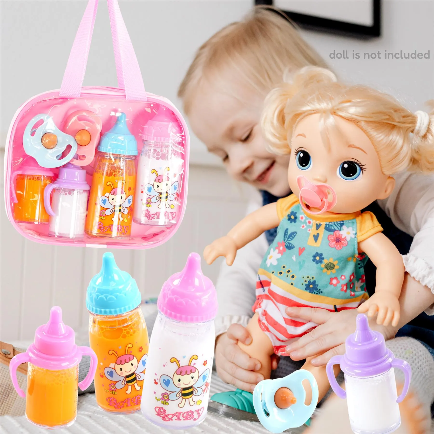 BiBi Doll 7-in-1 Baby Doll Accessories Set