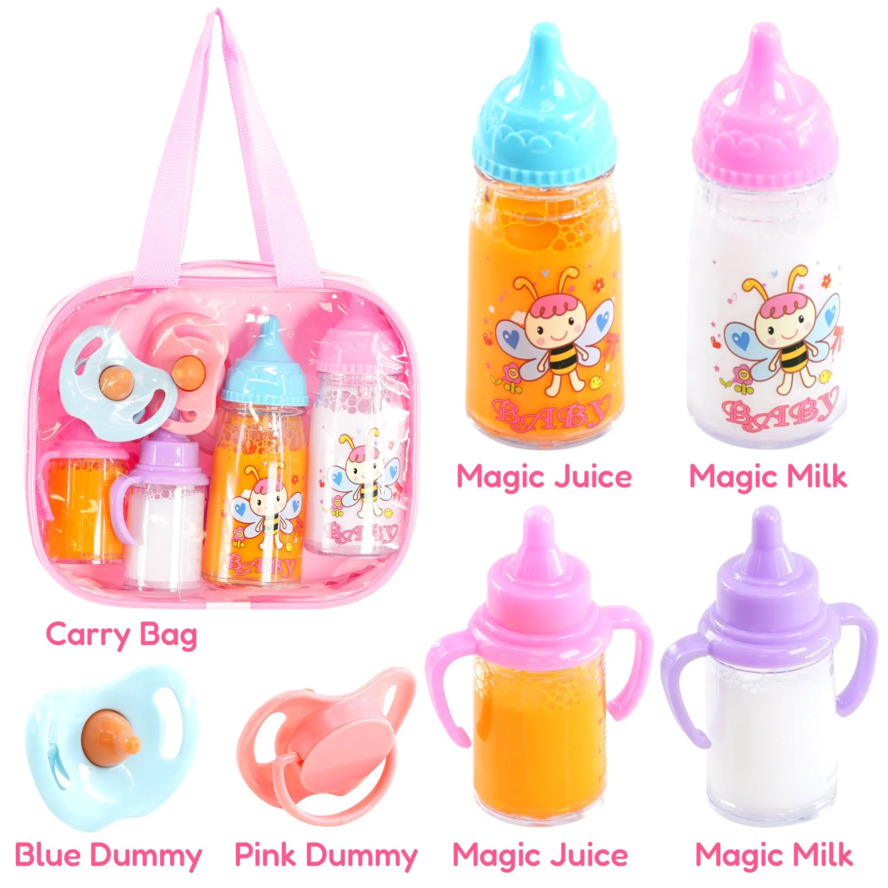 BiBi Doll 7-in-1 Baby Doll Accessories Set