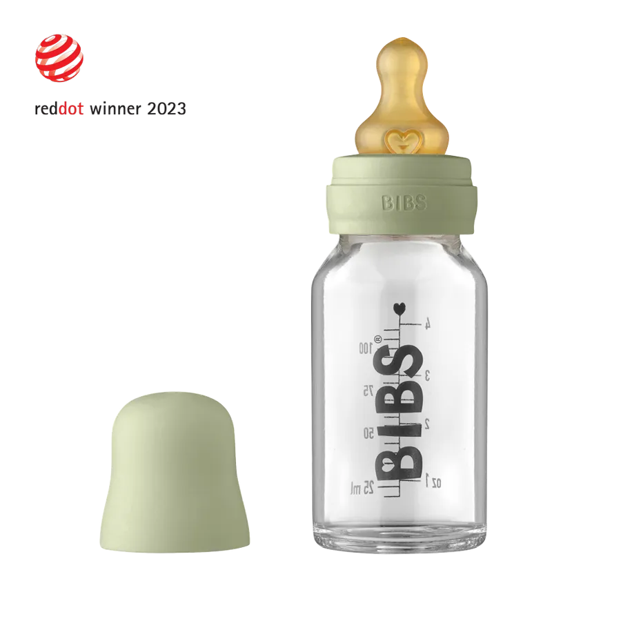 BIBS Baby Glass Bottle Complete Set (110 ml)