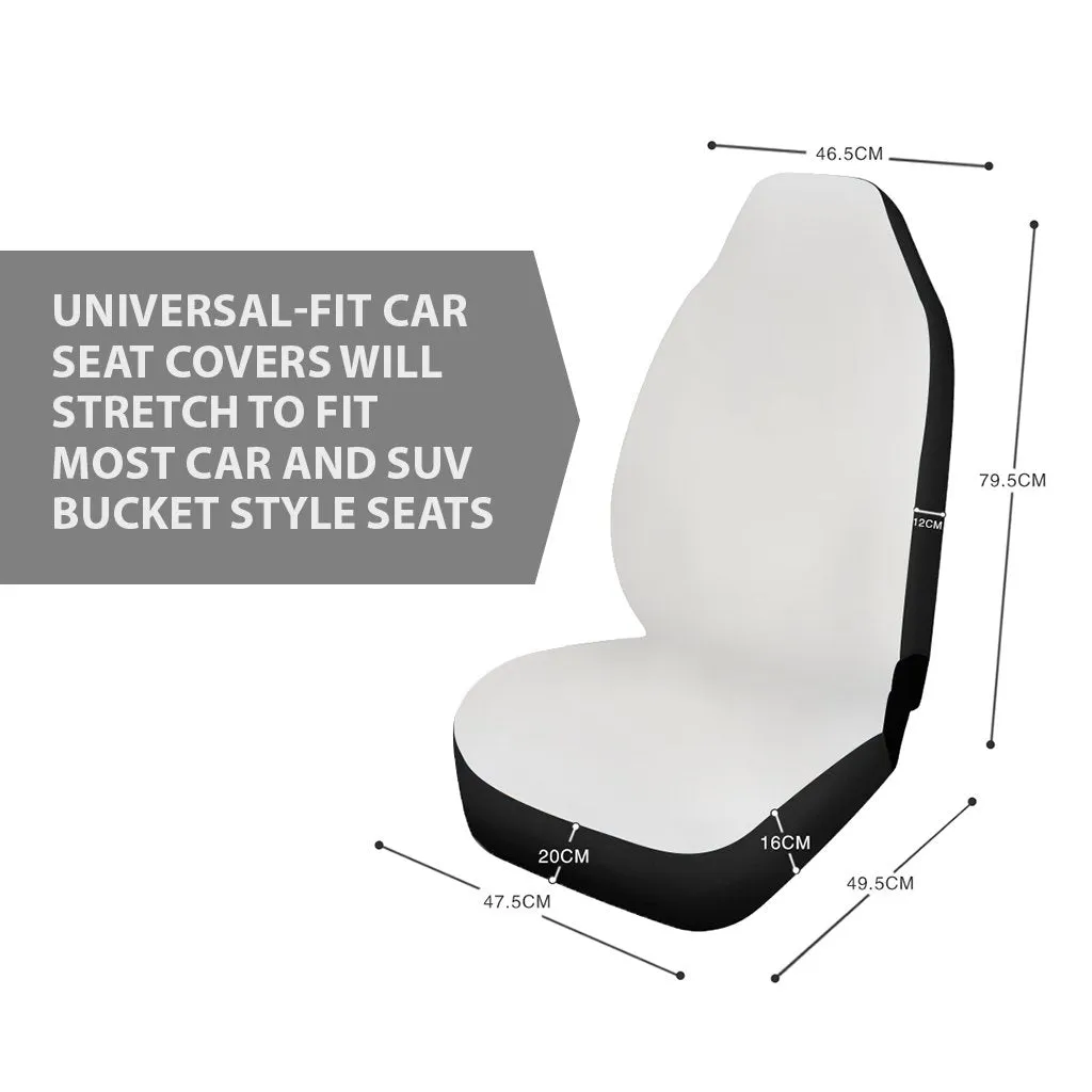 Black And White Zodiac Stars Print Universal Fit Car Seat Covers