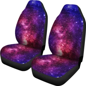 Blue Purple Stardust Galaxy Space Print Universal Fit Car Seat Covers