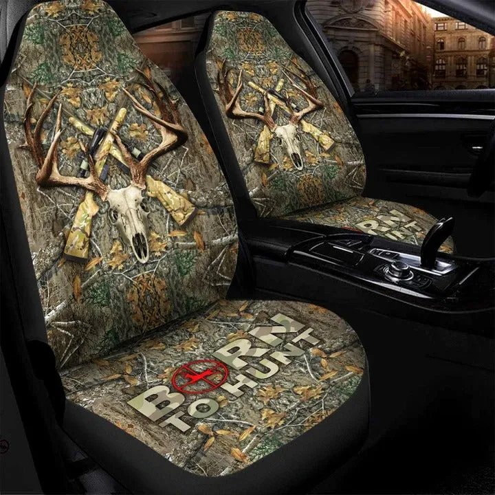 Born To Hunt Car Seat Cover, Car Decoration For Hunter