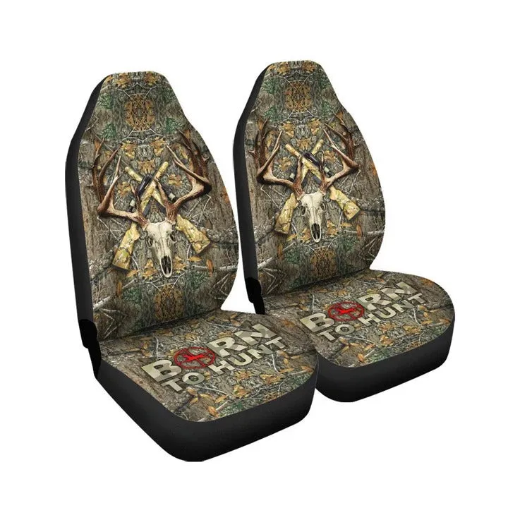 Born To Hunt Car Seat Cover, Car Decoration For Hunter