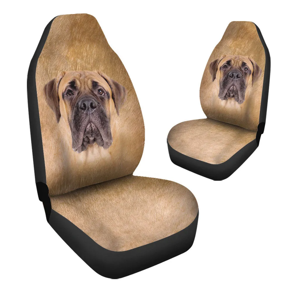 Bullmastiff Dog Funny Face Car Seat Covers