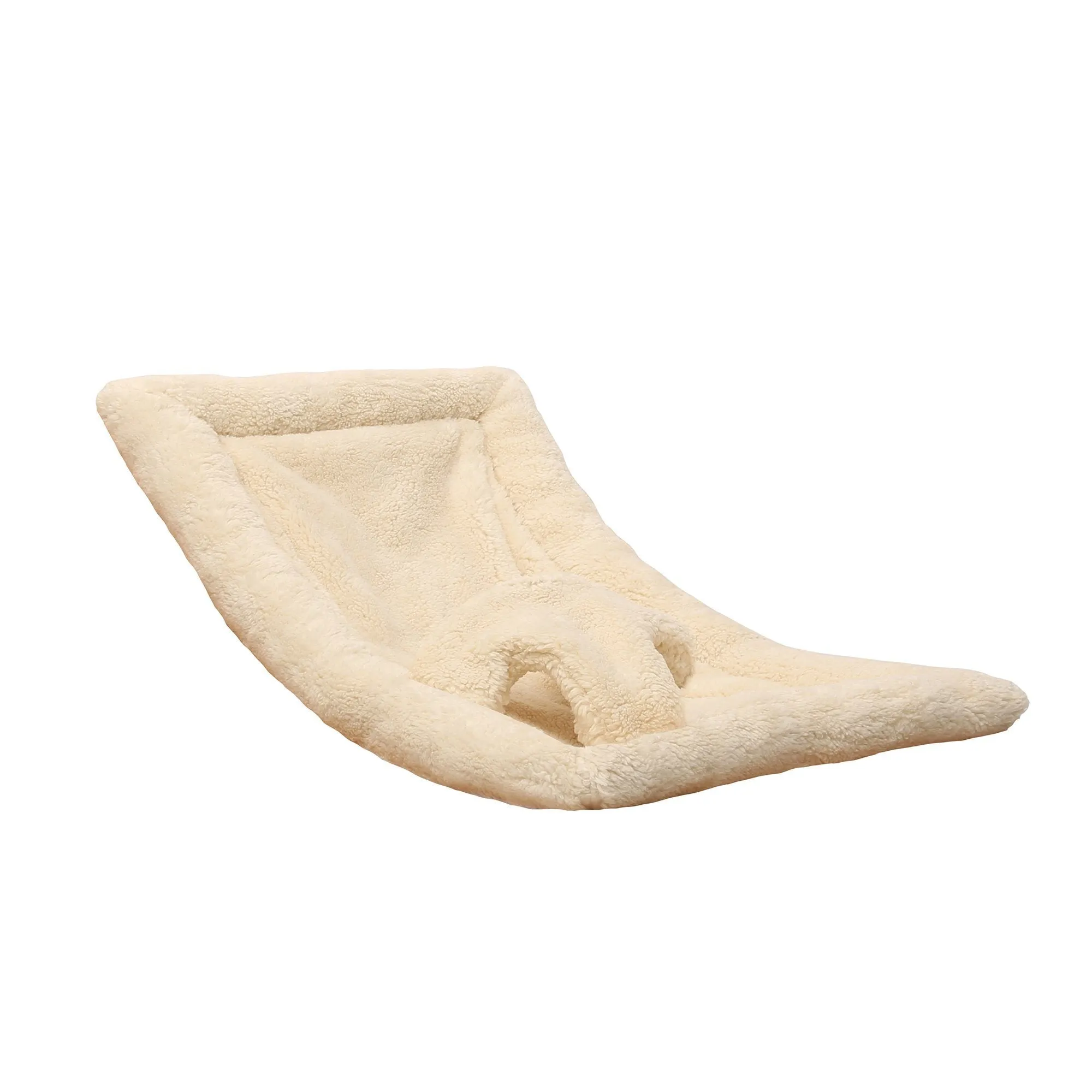 Charlie Crane LEVO Baby Rocker - Beech with Fur Milk Cushion