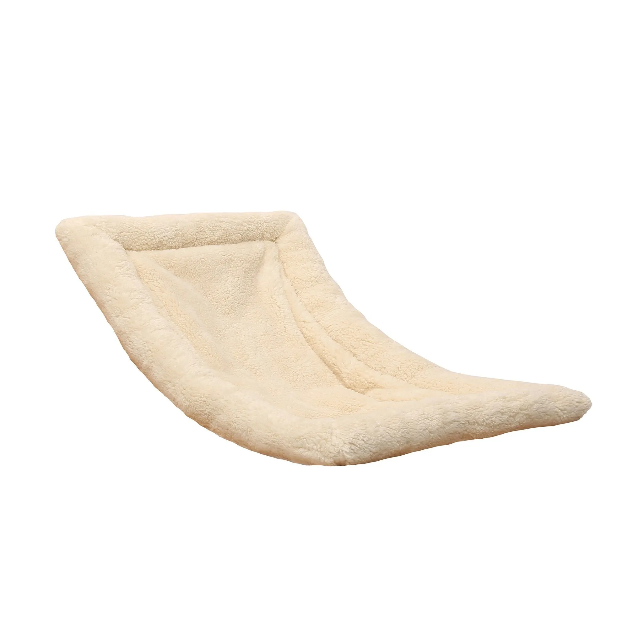 Charlie Crane LEVO Baby Rocker - Beech with Fur Milk Cushion