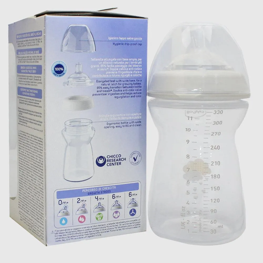 Chicco Natural Feeling Bottle Fast Flow 330 ml (6  Months)