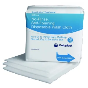 Coloplast Bedside-Care® EasiCleanse™ Self Foaming Skin Washcloth, Latex-Free