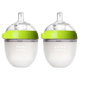 comotomo natural feel bottle 2pk - green 5oz (150ml)