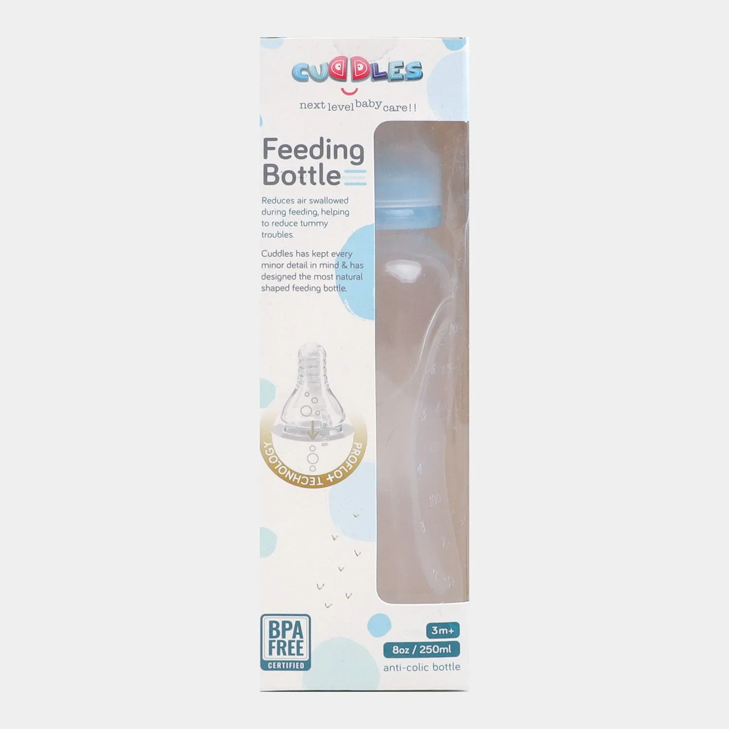 Cuddles Feeding Bottle 250ML - Blue