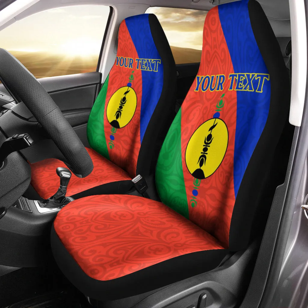 Custom New Caledonia Car Seat Covers Flag Style