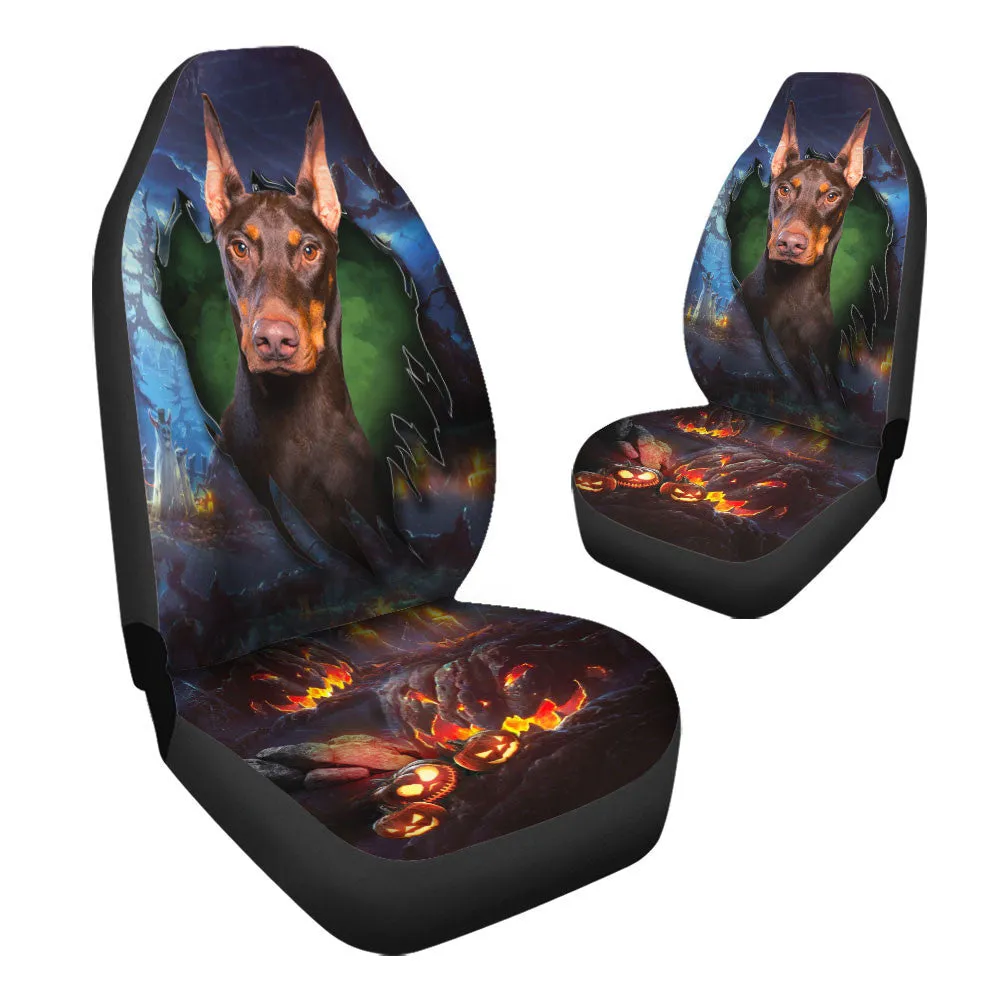 Doberman Pinscher Dog Halloween Car Seat Covers