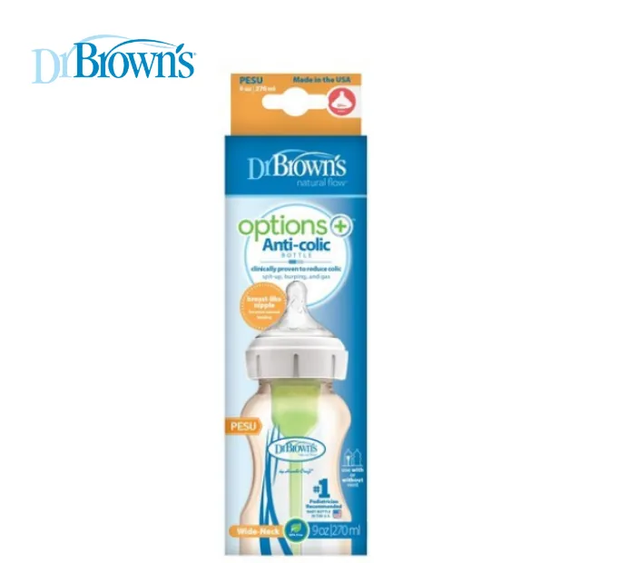 Dr Brown's 9 oz/270 ml PESU Wide-Neck "Options " Bottle (1 Pack)