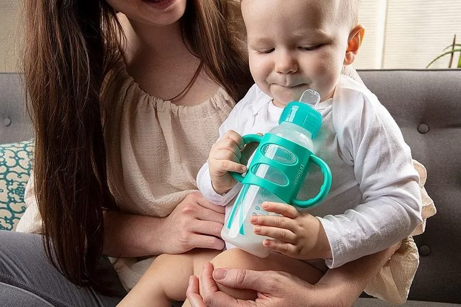 Dr. Brown's Easy Grip Sippy Bottle - Soft Silicone Sippy Spout