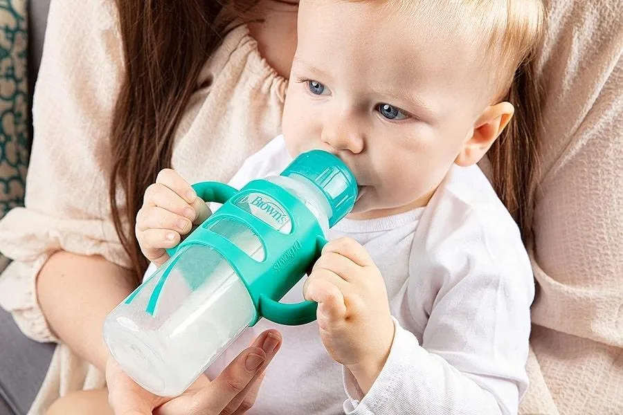 Dr. Brown's Easy Grip Sippy Bottle - Soft Silicone Sippy Spout