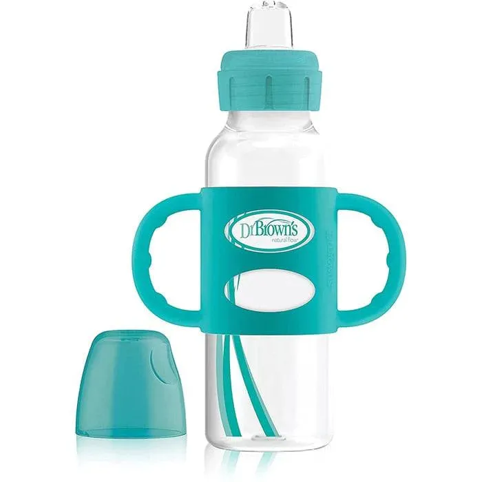 Dr. Brown's Easy Grip Sippy Bottle - Soft Silicone Sippy Spout