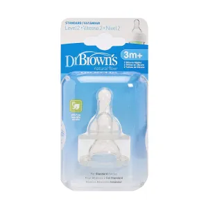 Dr Browns Narrow Neck Teat Level 2 - 2 Pack