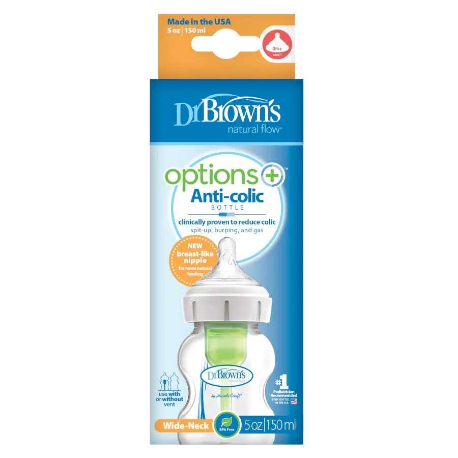 Dr Brown's Options  Wide Neck Anti-Colic 150/270ml Bottle - 0m 