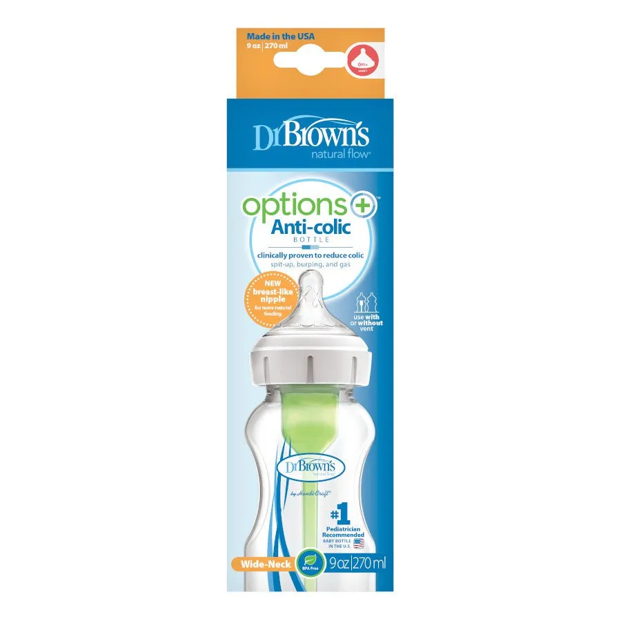 Dr Brown's Options  Wide Neck Anti-Colic 150/270ml Bottle - 0m 