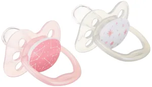 Dr.Brown's Advantage Pacifiers, Stage 1, Pack of 2 - Pink Stars