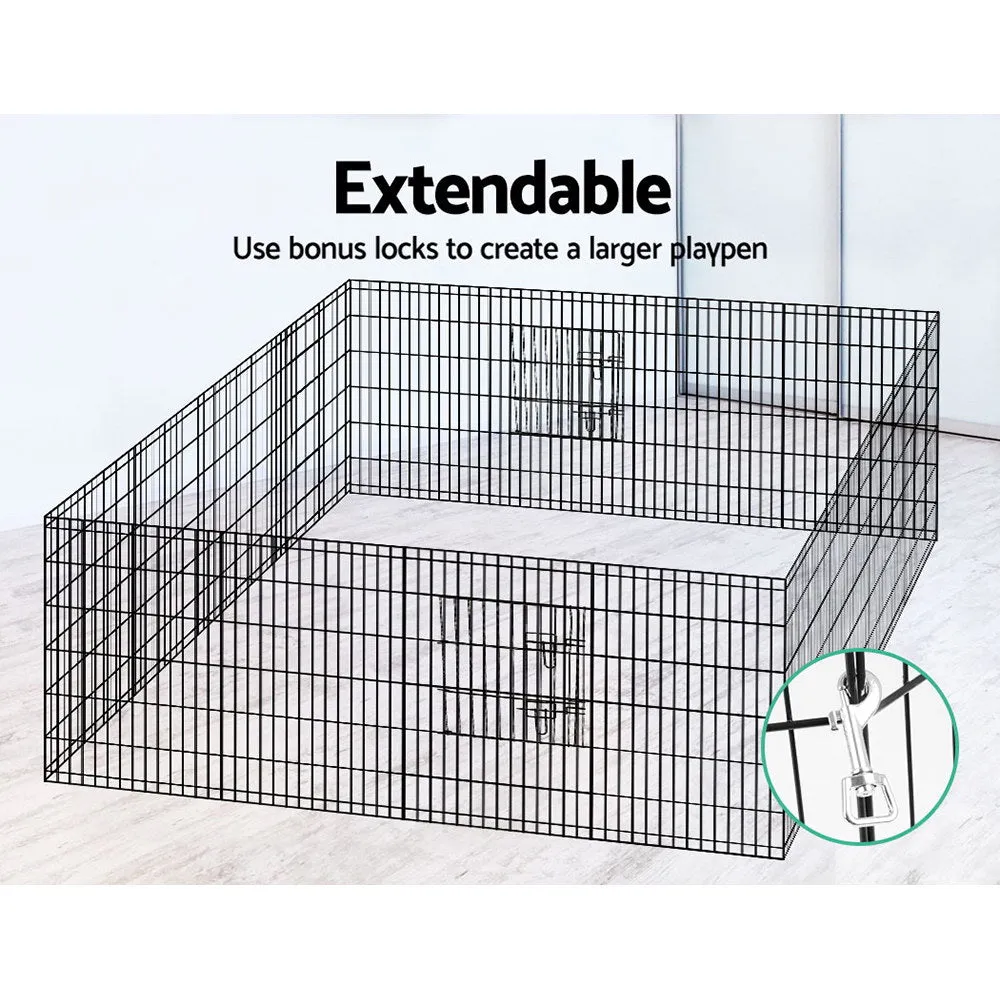 Durable 36" 8-Panel Pet Playpen Enclosure with Locks - i.Pet