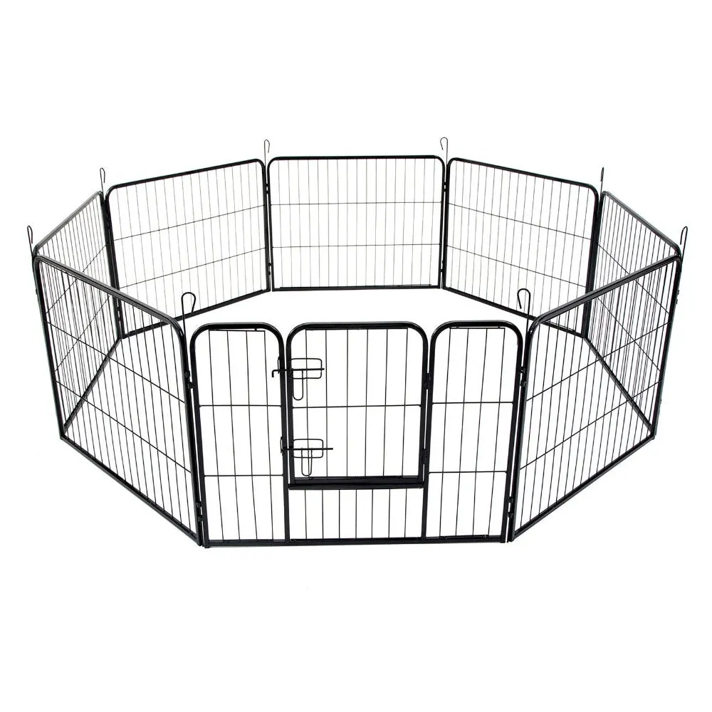 Extra Heavy Duty 8 Panel Pet Playpen Dog Cage Puppy Exercise Crate Enclosure Rabbit Fence