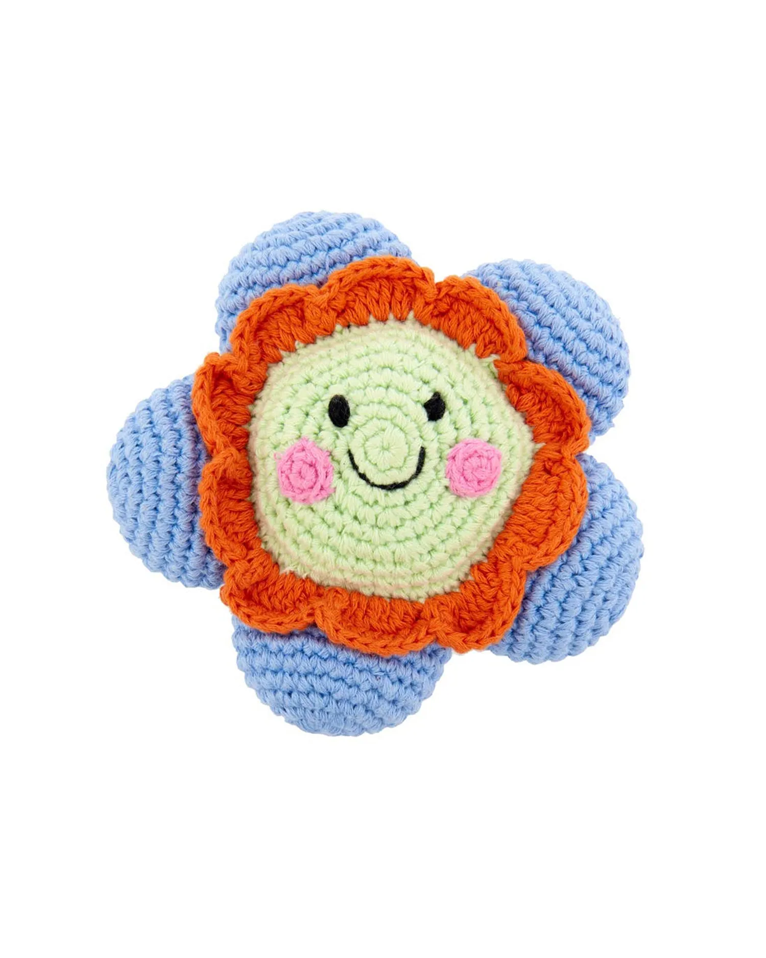 Friendly Flower Rattle – Blue