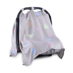 Grey Triangle Bamboo Car Seat Cover