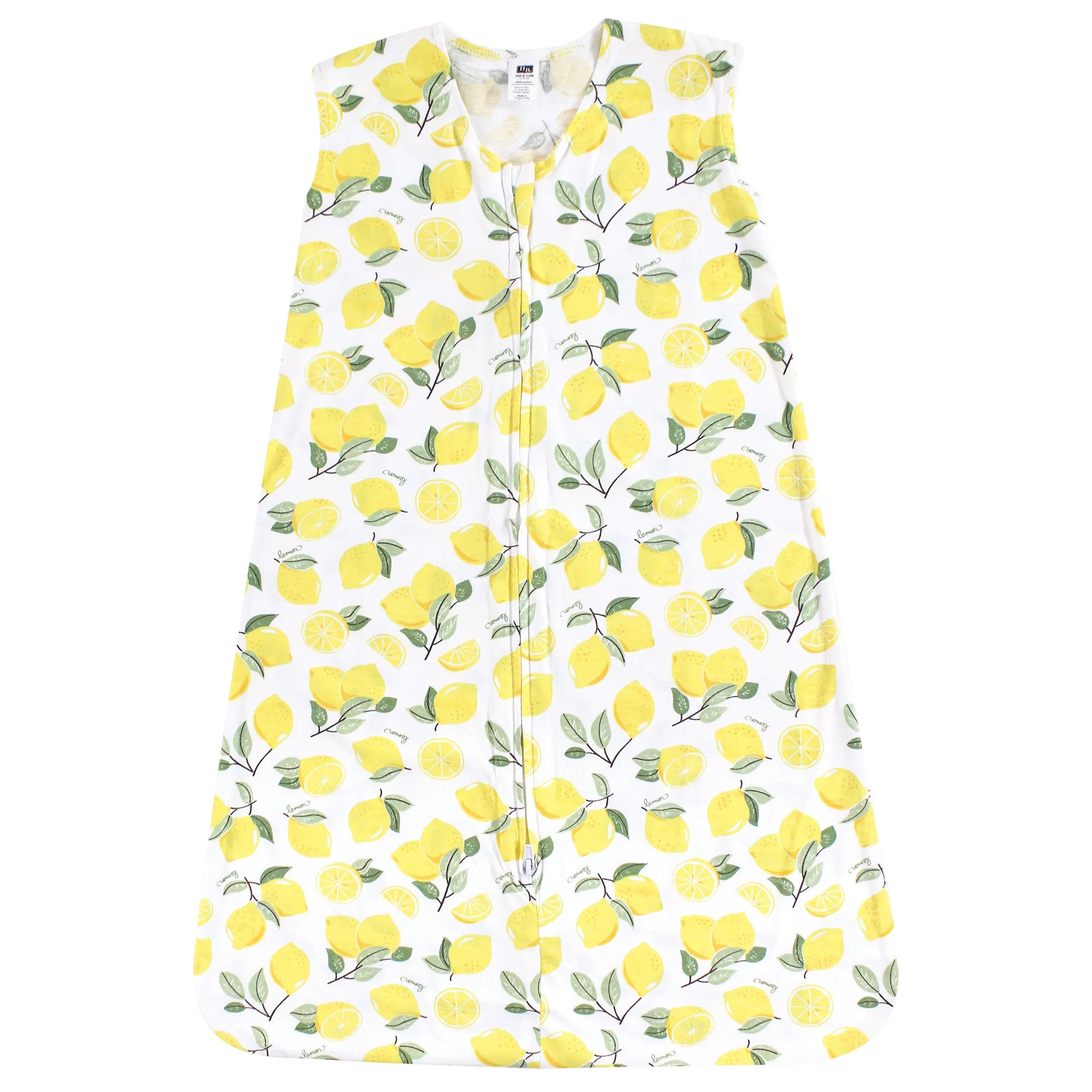 Hudson Baby Cotton Sleeveless Wearable Sleeping Bag, Sack, Blanket, Lemon