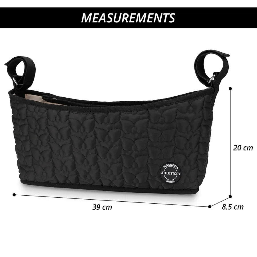 Little Story Premium Stroller Bag Quilted (Black)